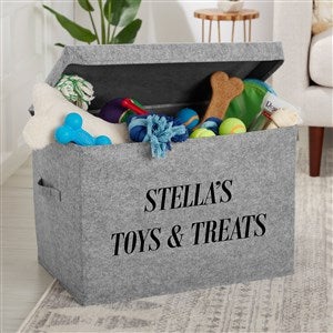 Write Your Own Personalized Felt Dog Toy Box - #36784