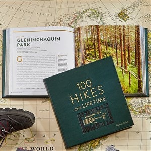 100 Hikes of a Lifetime Personalized Leather Book