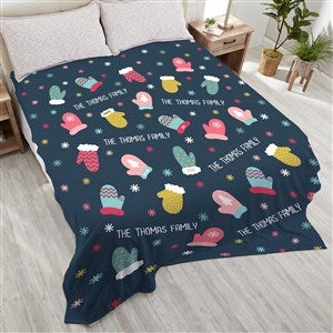 Warm Winter Wishes Personalized 90x108 Plush King Fleece Blanket