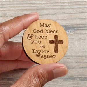 Blessings Personalized Wood Pocket Token- Natural