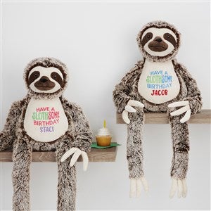 Slothsome Birthday Embroidered Sloth Stuffed Animal  - 36813