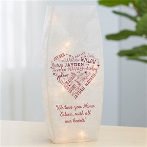 Close To Her Heart Personalized Large Frosted Tabletop Light