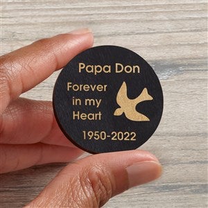 Lost Love Personalized Wood Pocket Token- Black Stain