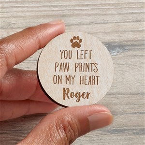 Pet Memorial Personalized Wood Pocket Token- Whitewashed