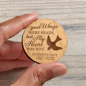 Your Wings Personalized Wood Pocket Token- Natural