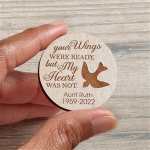 Your Wings Personalized Wood Pocket Token- Whitewashed