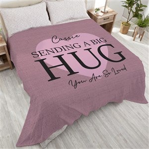 Sending Hugs Personalized 90x108 King Fleece Blanket