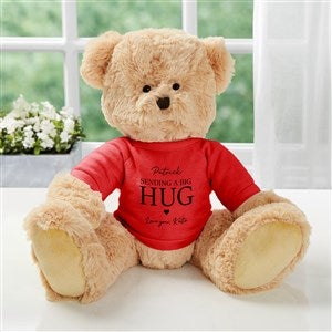 Sending Hugs Personalized Teddy Bear - Red