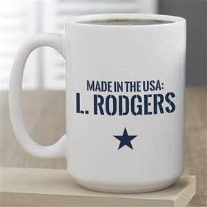 Authentic Personalized Coffee Mug 15 oz.- White