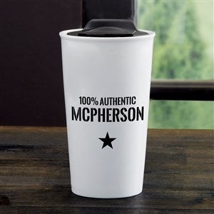 Authentic Personalized Double-Wall Ceramic Travel Mug