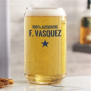 Authentic Personalized 16oz Beer Can Glass