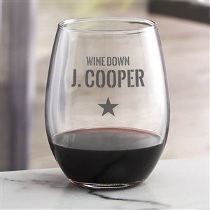 Authentic Custom Printed 21oz Stemless Wine Glass
