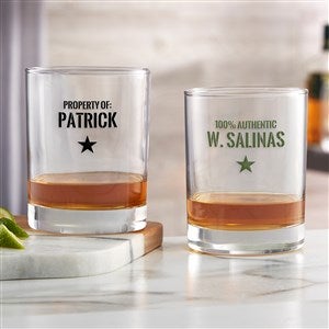 Authentic Custom Printed Whiskey Glasses