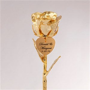 Pure Love Personalized Preserved Gold Dipped Rose