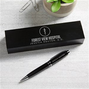 Rod of Asclepius Personalized Aluminum Pen Set