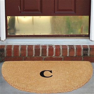 Monogrammed Half Round Premium Coir Doormat - 22x36