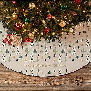 Personalized Christmas Tree Skirt - Christmas Aspen