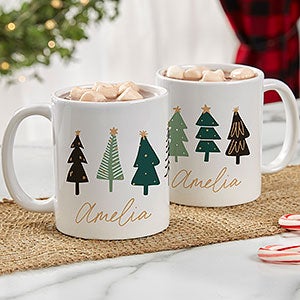 Christmas Aspen Personalized Coffee Mug 11 oz.- White
