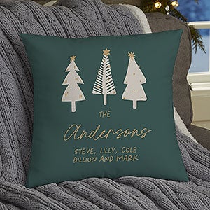 Christmas Aspen Personalized 14 Throw Pillow