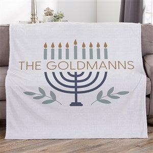 Spirit of Hanukkah Personalized 50x60 Plush Fleece Blanket