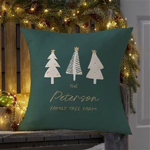 Christmas Aspen Personalized Outdoor Throw Pillow - 16x16