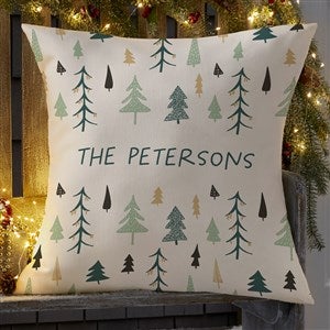 Christmas Aspen Personalized Outdoor Throw Pillow - 20?x20?