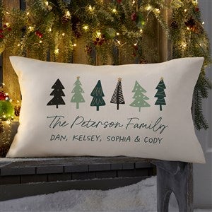 Christmas Aspen Personalized Lumbar Outdoor Throw Pillow - 12? x 22?