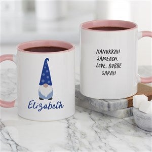 Hanukkah Gnome Personalized Coffee Mug 11 oz.- Pink