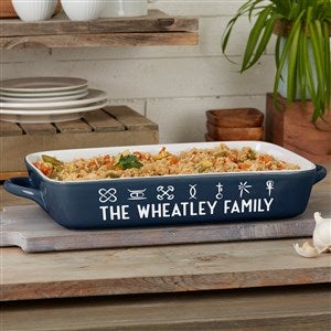 Kwanzaa Personalized Casserole Baking Dish- Navy