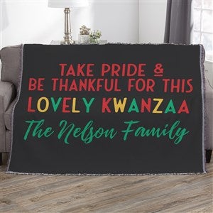 Kwanzaa Personalized 56x60 Woven Throw