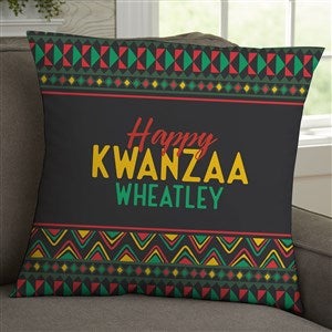 Kwanzaa Personalized 18 Velvet Throw Pillow
