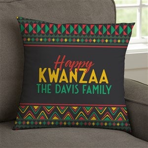 Kwanzaa Personalized 14 Throw Pillow