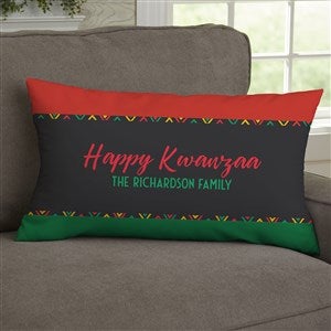 Kwanzaa Personalized Lumbar Throw Pillow
