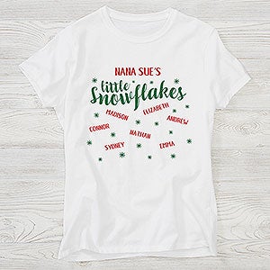 My Little Snowflakes Personalized Hanes® Ladies Fitted Tee