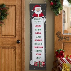 Personalized Christmas Door Banner - Santa's Nice List