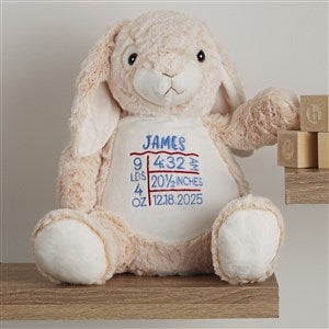 Birth Info Personalized Plush Bunny