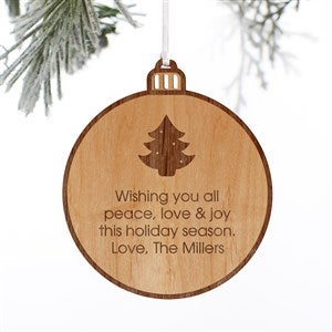 Choose Your Icon Personalized Wood Ornament- Natural