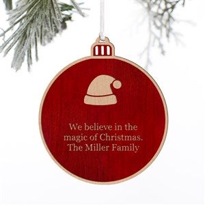 Choose Your Icon Personalized Wood Ornament- Red Maple