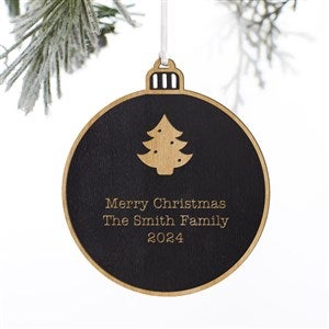 Choose Your Icon Personalized Wood Ornament- Black