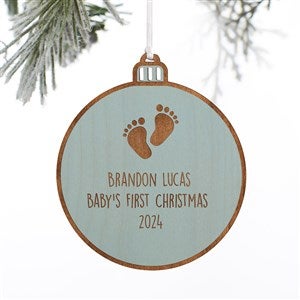 Choose Your Icon Personalized Wood Ornament- Blue Stain