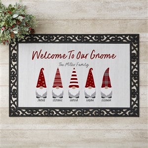 Christmas Gnome Personalized Christmas Doormat- 20x35