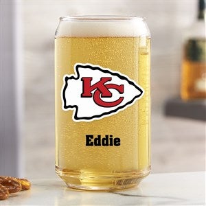 NFL Kansas City Chiefs Personalized Printed Beer Can Glass