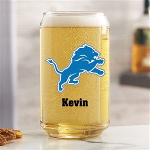 NFL Detroit Lions Personalized Printed Beer Can Glass