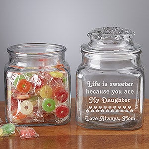 You Make Life Sweet Personalized Candy Jar