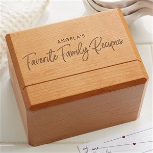 Favorite Family Recipe Personalized Recipe Box
