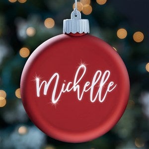 Personalized Light Up LED Glass Ornament - Scripty Name
