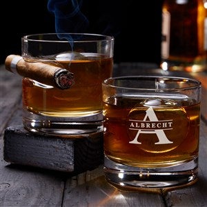 Lavish Last Name Personalized Cigar Glasses - Set of 2 - 37320
