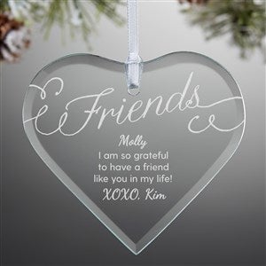 Friends Forever Personalized Heart Ornament