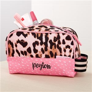 Leopard Print Embroidered Toiletry Bag by Stephen Joseph