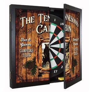 Personalized Cabin Dartboard & Cabinet Set